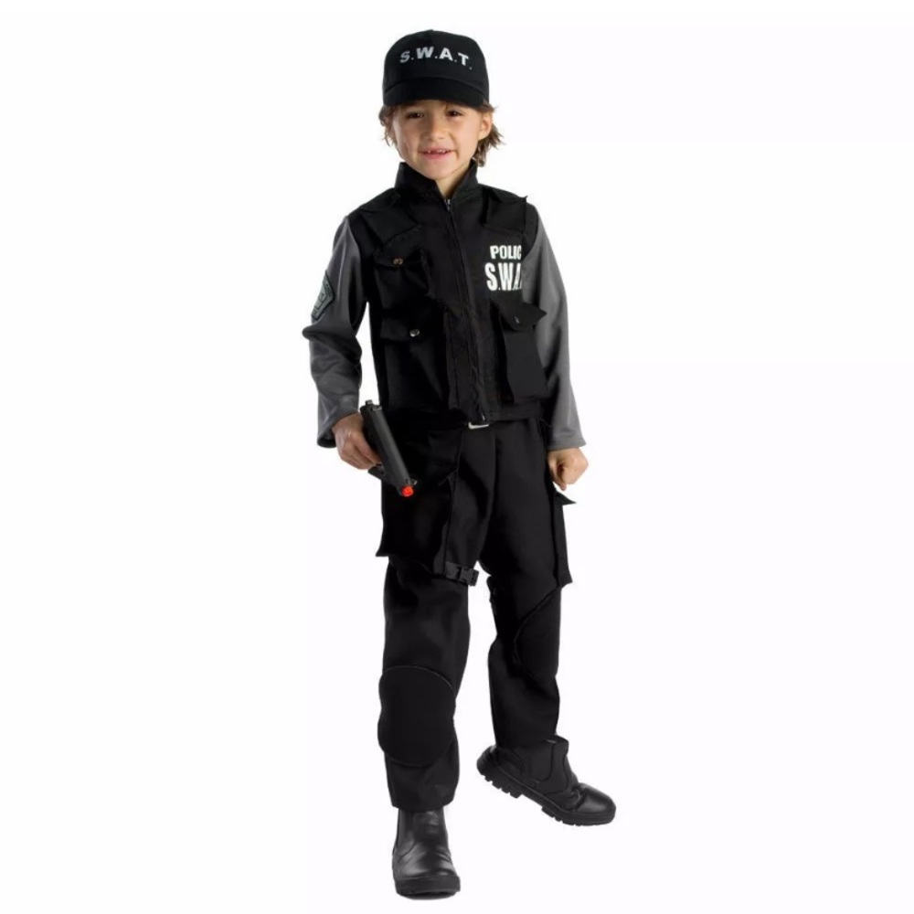 NWT Halloween Dress up America swat boys costume 4
